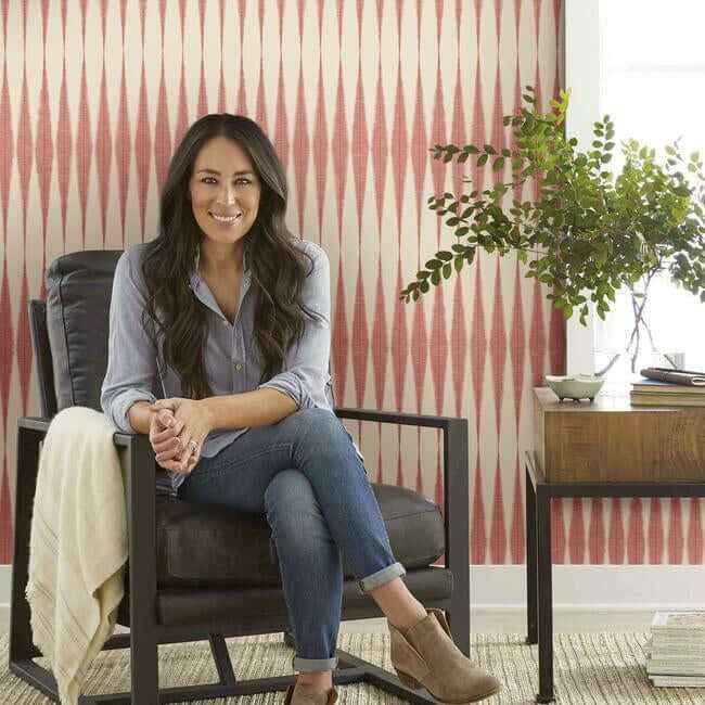 Handloom Pompian Red Wallpaper - York Wallcoverings - ME1542 - York Wallcoverings Wallpaper