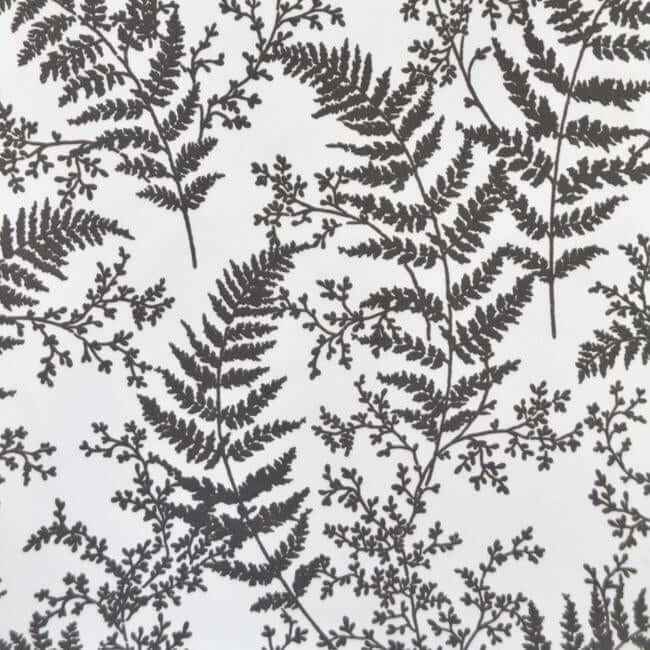 Forest Fern Flock Grey Wallpaper - York Wallcoverings - ME1584