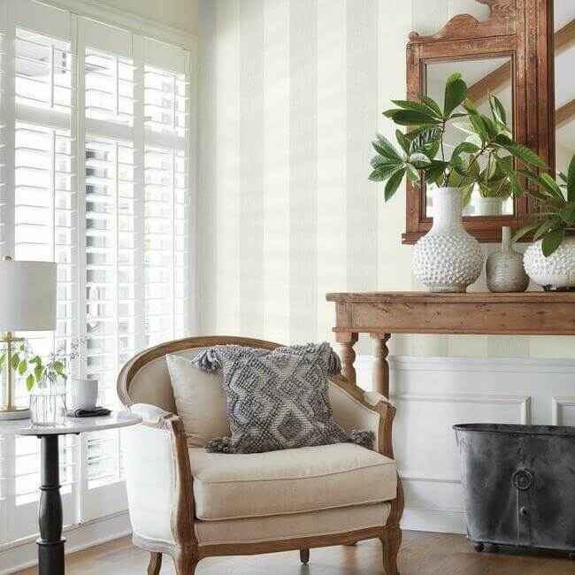 Thread Stripe Blue Wallpaper - York Wallcoverings - MK1118 - York Wallcoverings Wallpaper