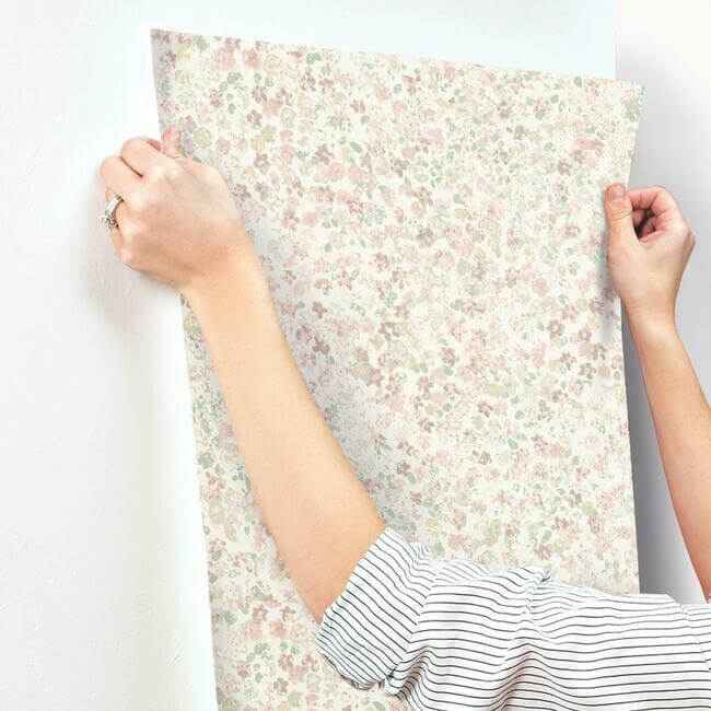Meadow Pink Wallpaper - York Wallcoverings - MK1120 - York Wallcoverings Wallpaper