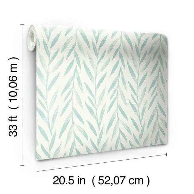 Willow Blue Wallpaper - York Wallcoverings - MK1138 - York Wallcoverings Wallpaper