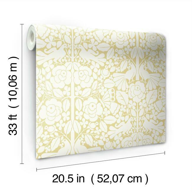 fairy-tales-wallpaper-goldfinch-yellow-york-wallcoverings-mk1162