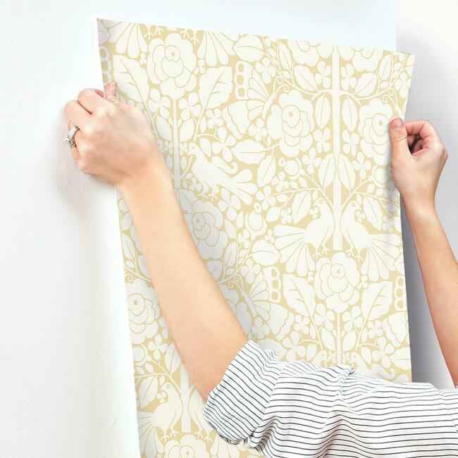 Fairy Tales Yellow Wallpaper - York Wallcoverings - MK1162 - York Wallcoverings Wallpaper
