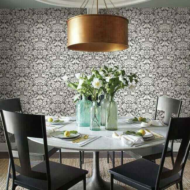 Fairy Tales Black Wallpaper - York Wallcoverings - MK1167 - York Wallcoverings Wallpaper
