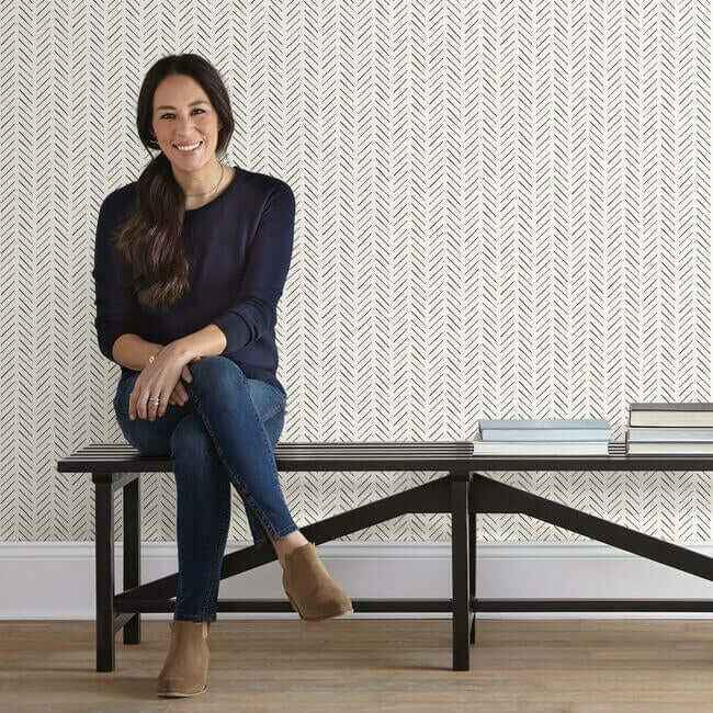Pick-Up Sticks Black Wallpaper - York Wallcoverings - MK1170 - York Wallcoverings Wallpaper
