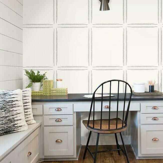 Hopscotch Inverse White Wallpaper - York Wallcoverings - MK1181 - York Wallcoverings Wallpaper