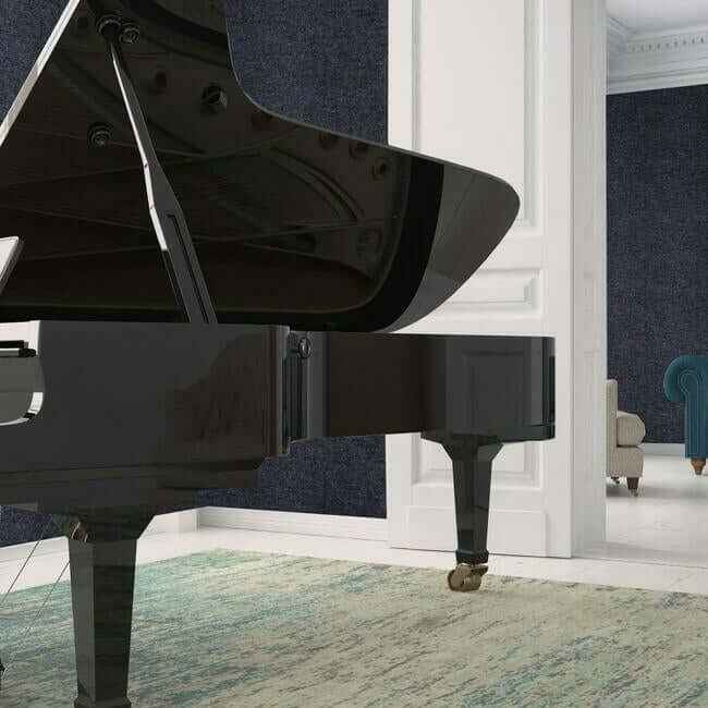 Colony Acoustical Wallcoverings Navy - York Wallcoverings - HA3304R - York Wallcoverings Wallpaper