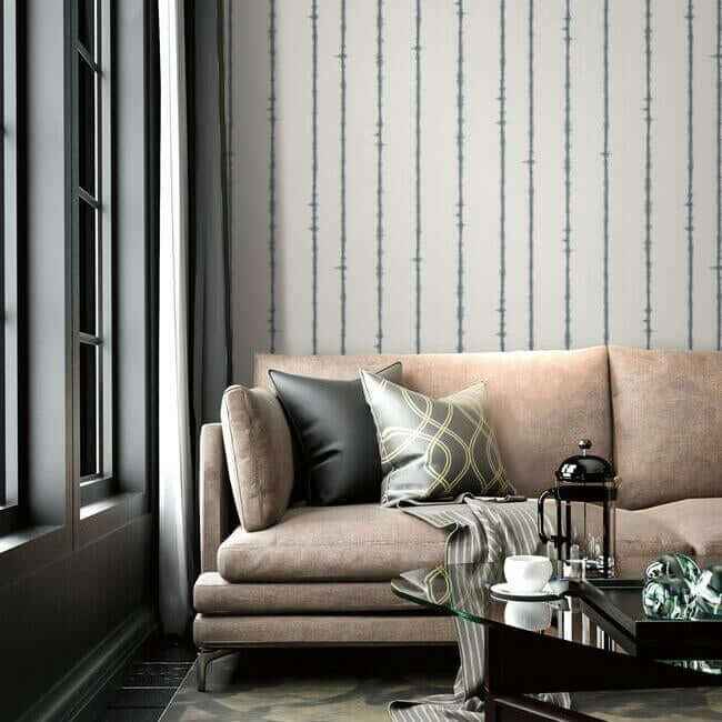 Batik Stripe High Performance Wallpaper Linen - York Wallcoverings - TD1001 - York Wallcoverings Wallpaper