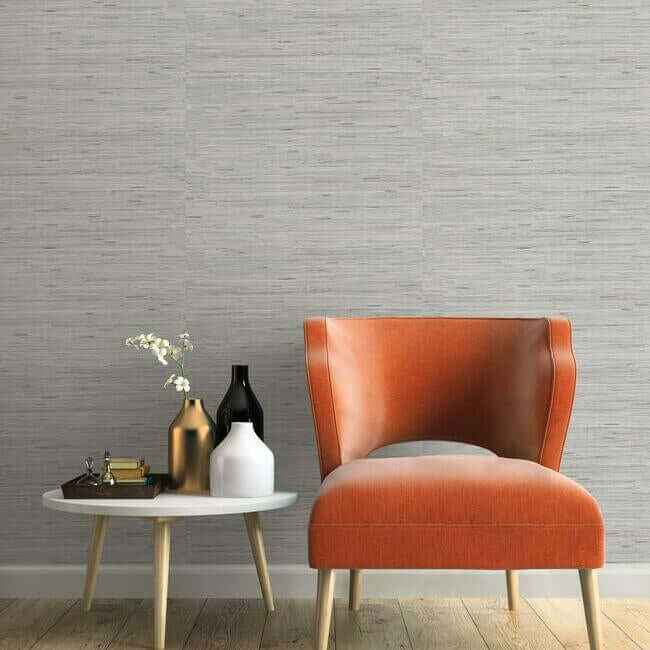 Lustrous Grasscloth Silver Wallpaper - York Wallcoverings - Y6201602 - York Wallcoverings Wallpaper