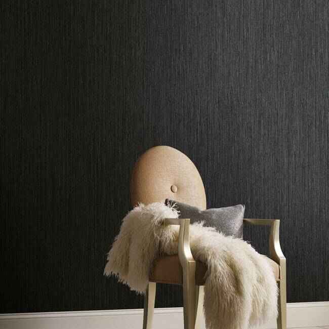 Seagrass Black & Silver Wallpaper - York Wallcoverings - Y6201801 - York Wallcoverings Wallpaper