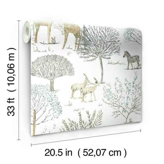 On the Savanna Neutral Wallpaper - York Wallcoverings - KI0541 - York Wallcoverings Wallpaper