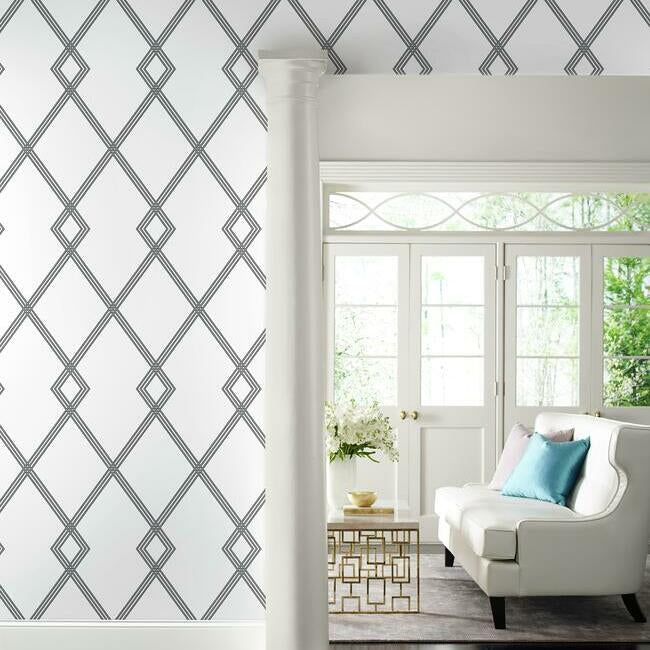 ribbon-stripe-trellis-wallpaper-white-black-york-wallcoverings-cy1509