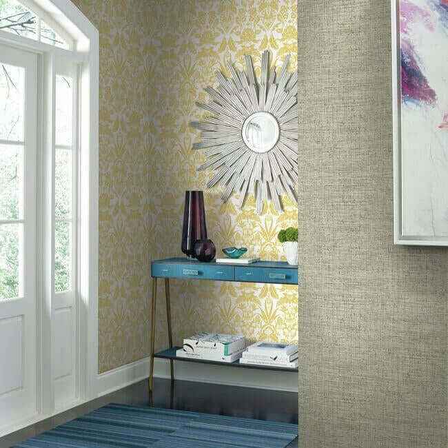 Papyrus Weave Beige Wallpaper - York Wallcoverings - CY1557 - York Wallcoverings Wallpaper