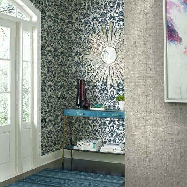 Papyrus Weave White Wallpaper - York Wallcoverings - CY1558 - York Wallcoverings Wallpaper