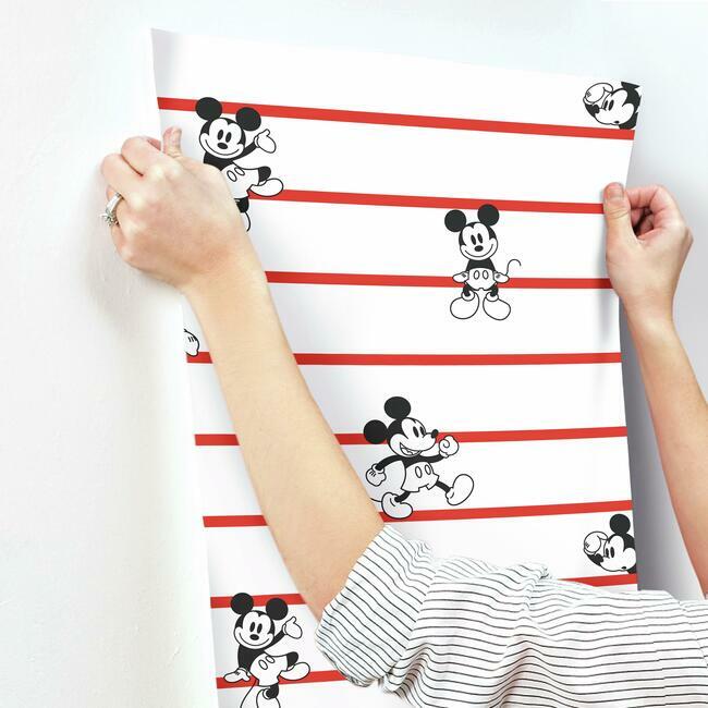 disney-mickey-mouse-stripe-wallpaper-red-york-wallcoverings-di0933