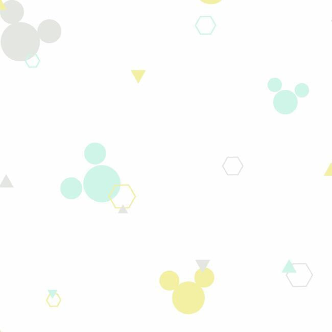 disney-minnie-mouse-dots-wallpaper-green-yellow-york-wallcoverings-di0928