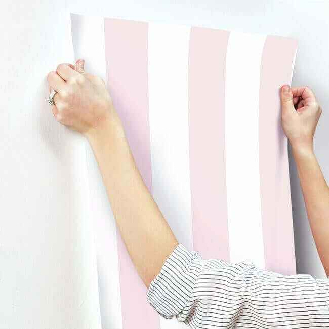 Disney Princess Silk Stripe Pink Wallpaper - York Wallcoverings - DI0901 - York Wallcoverings Wallpaper