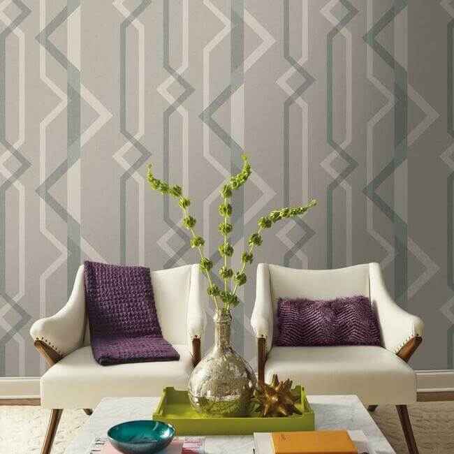 Shape Shifter Beige Wallpaper - York Wallcoverings - GM7602 - York Wallcoverings Wallpaper