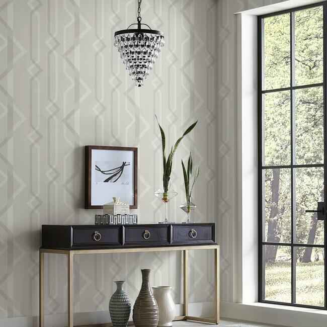 Shape Shifter Wallpaper Gateway Grey - York Wallcoverings - GM7600 - York Wallcoverings Wallpaper