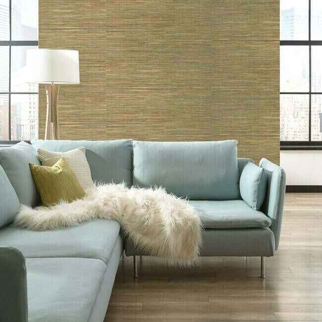 Raw Jute Green Wallpaper - York Wallcoverings - NZ0795 - York Wallcoverings Wallpaper
