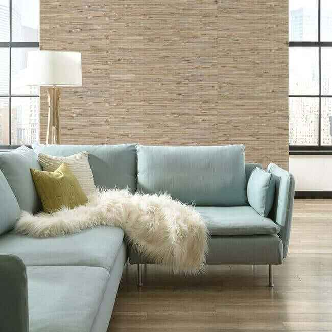 Wide Knotted Grass Metallic Wallpaper - York Wallcoverings - VG4441 - York Wallcoverings Wallpaper