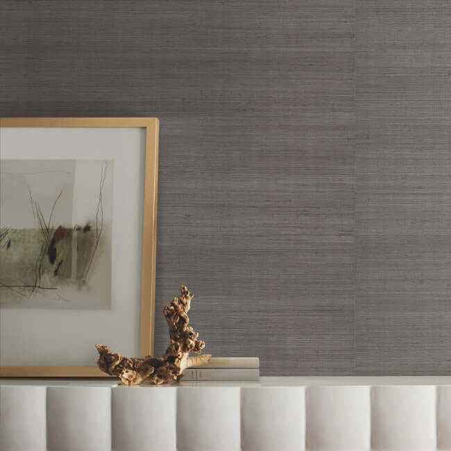 Sisal Grasscloth Silver Metallic Wallpaper - York Wallcoverings - VG4418 - York Wallcoverings Wallpaper