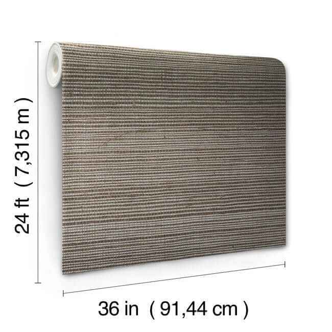 Sisal Grasscloth Silver Metallic Wallpaper - York Wallcoverings - VG4418 - York Wallcoverings Wallpaper