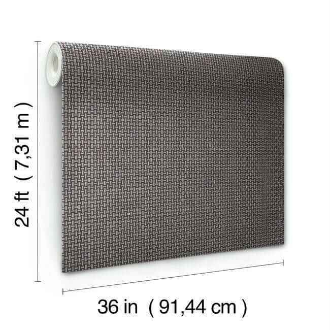 Cottage Basket Black Wallpaper - York Wallcoverings - TL1901 - York Wallcoverings Wallpaper