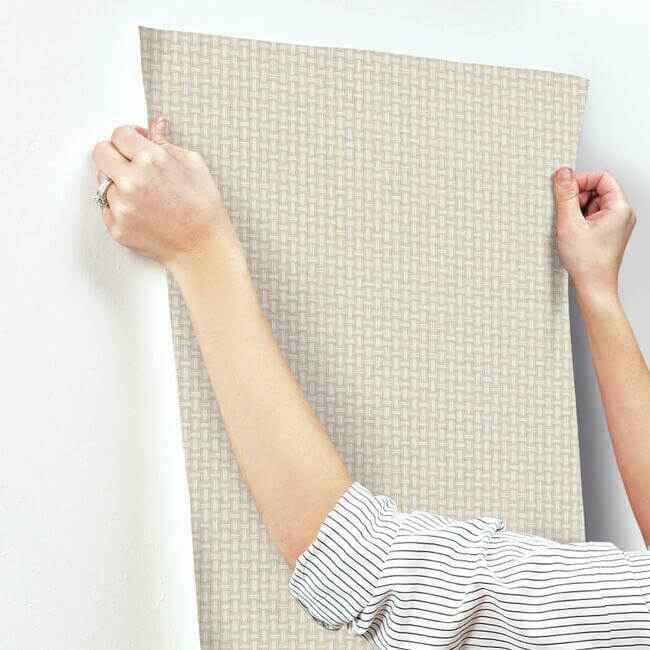 Cottage Basket White Wallpaper - York Wallcoverings - TL1903 - York Wallcoverings Wallpaper
