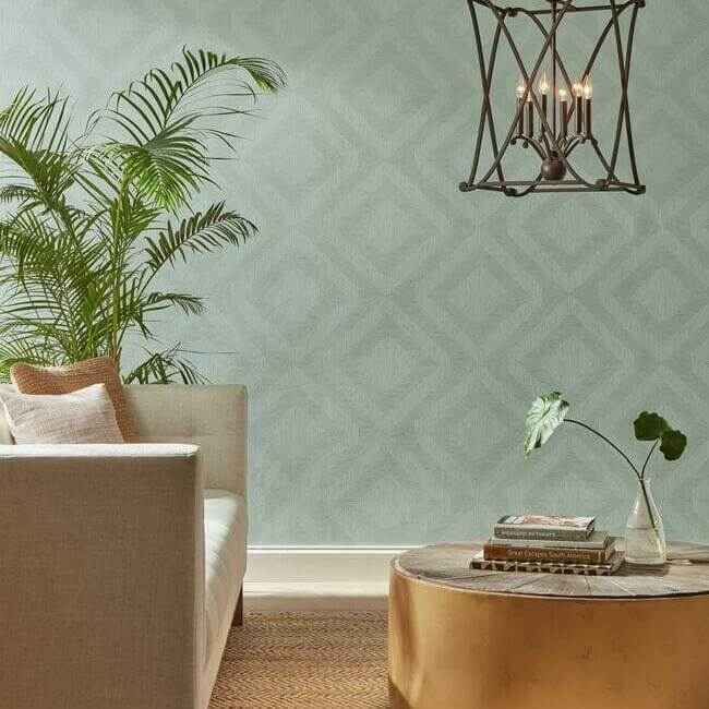 Diamond Channel Green Wallpaper - York Wallcoverings - TL1989 - York Wallcoverings Wallpaper