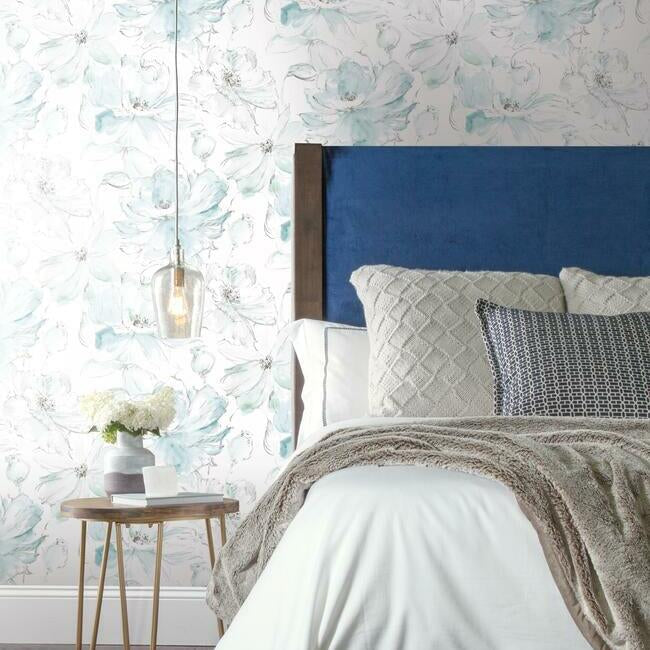 floral-dreams-wallpaper-teal-mineral-green-york-wallcoverings-cl2517