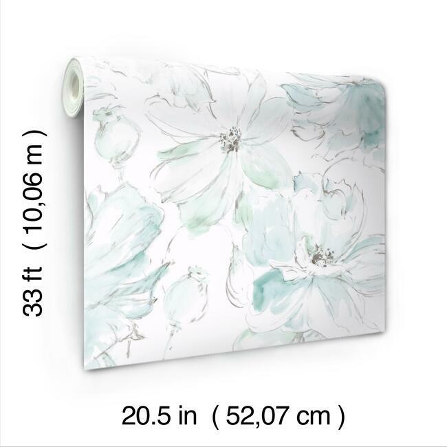 floral-dreams-wallpaper-teal-mineral-green-york-wallcoverings-cl2517
