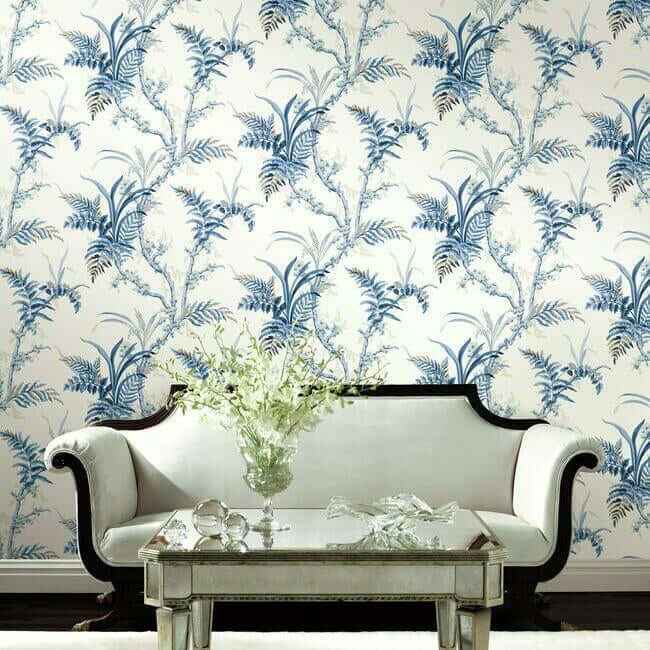Enchanted Fern Blue Wallpaper - York Wallcoverings - GR5994 - York Wallcoverings Wallpaper