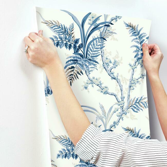enchanted-fern-wallpaper-blues-york-wallcoverings-gr5994