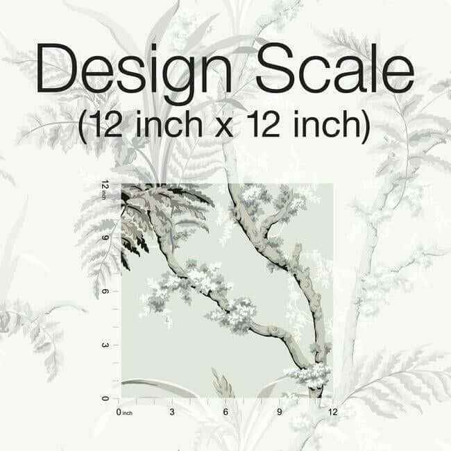 Enchanted Fern Grey & Beige Wallpaper - York Wallcoverings - GR5995 - York Wallcoverings Wallpaper