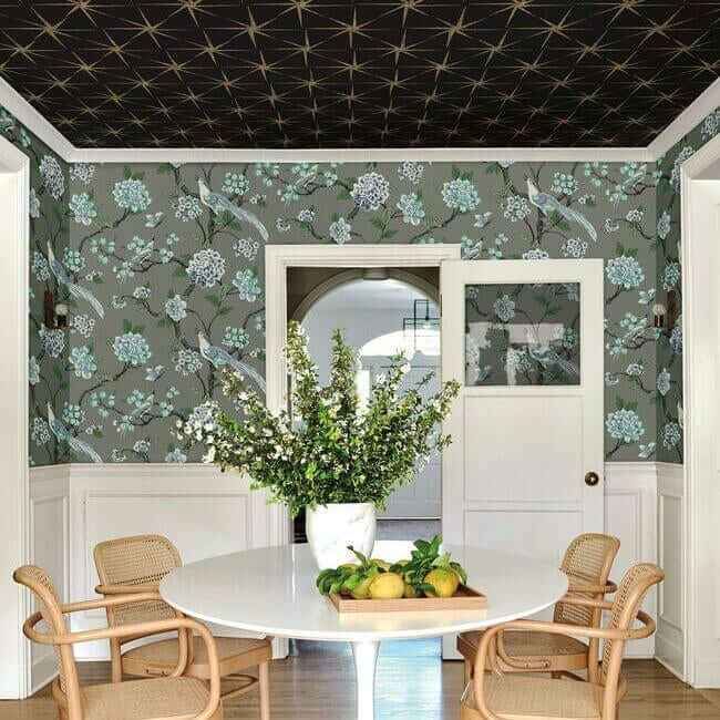 Evening Star Black Wallpaper - York Wallcoverings - GR5941 - York Wallcoverings Wallpaper