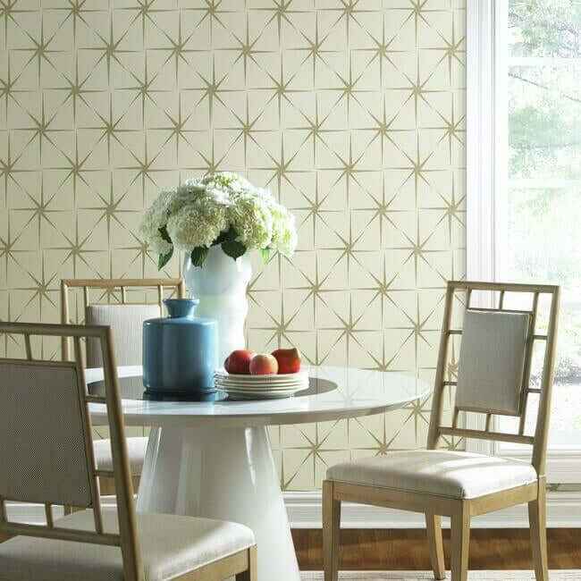 Evening Star Cream Wallpaper - York Wallcoverings - GR5944 - York Wallcoverings Wallpaper