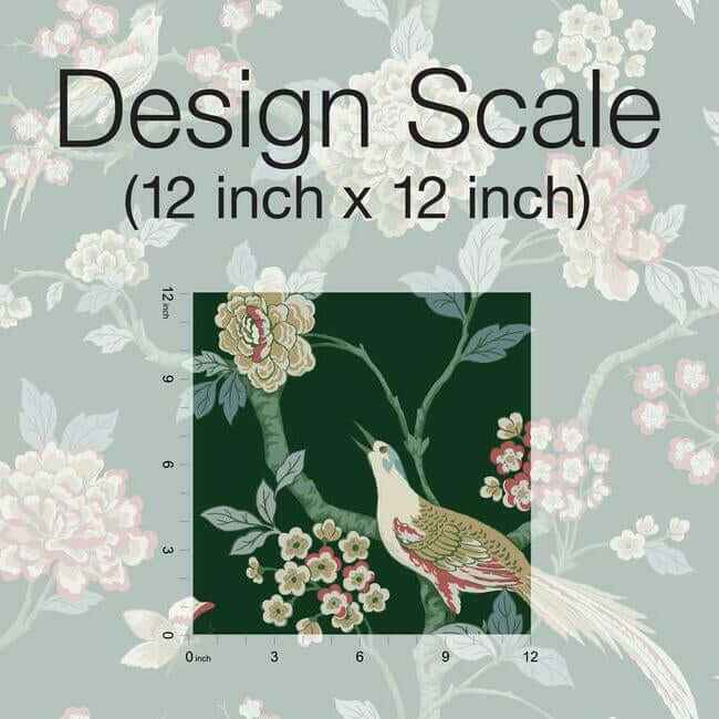 Fanciful Dark Green Wallpaper - York Wallcoverings - GR5931 - York Wallcoverings Wallpaper