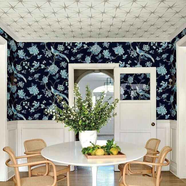 Fanciful Navy Wallpaper - York Wallcoverings - GR5934 - York Wallcoverings Wallpaper