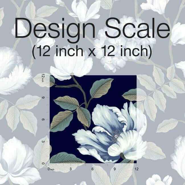 Morning Garden Navy Wallpaper - York Wallcoverings - GR5902 - York Wallcoverings Wallpaper