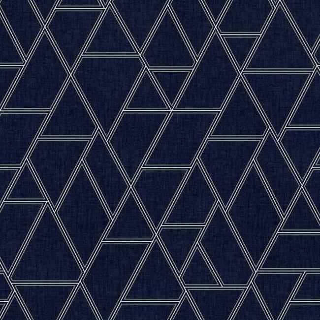 Pathways Navy Wallpaper - York Wallcoverings - GR5911