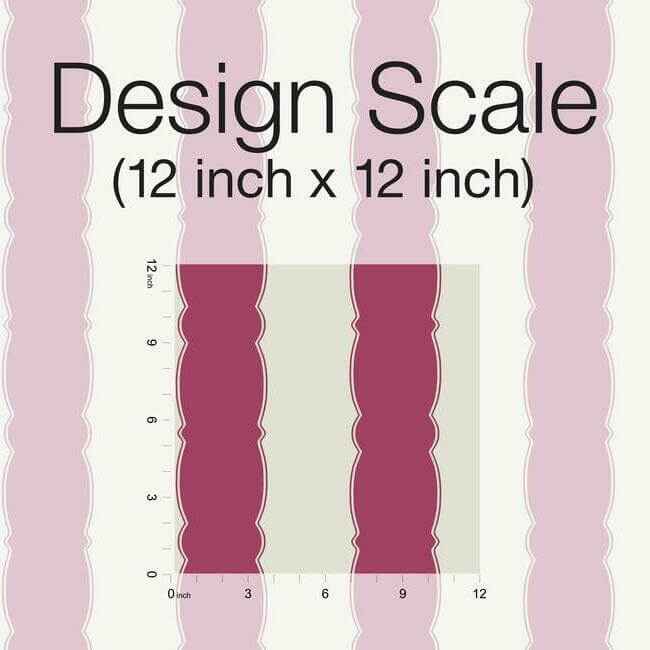 Scalloped Stripe Red Wallpaper - York Wallcoverings - GR6011 - York Wallcoverings Wallpaper