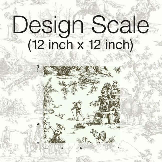 seasons-toile-brown-wallpaper-york-wallcoverings-gr5921 - York Wallcoverings Wallpaper