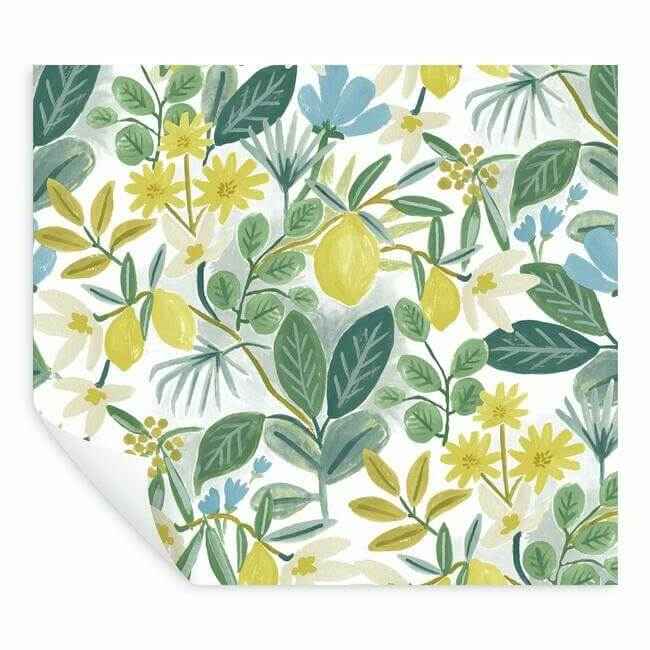 Amalfi Blue & Green Peel & Stick Wallpaper - York Wallcoverings - PSW1318RL - York Wallcoverings Wallpaper