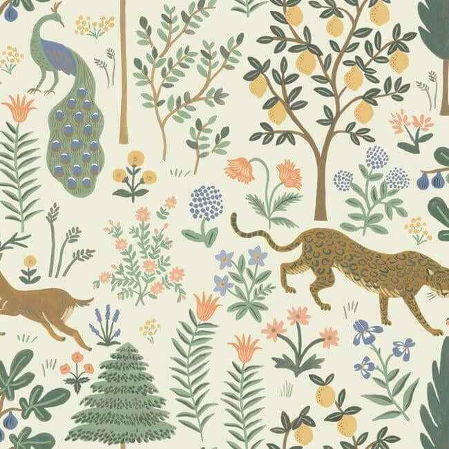 Menagerie Cream Peel & Stick Wallpaper - York Wallcoverings - PSW1322RL - York Wallcoverings Wallpaper