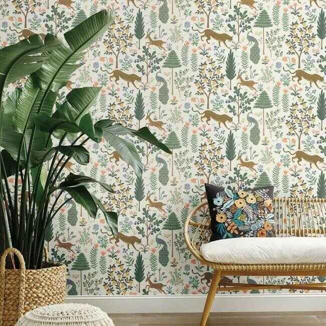 Menagerie Cream Peel & Stick Wallpaper - York Wallcoverings - PSW1322RL - York Wallcoverings Wallpaper