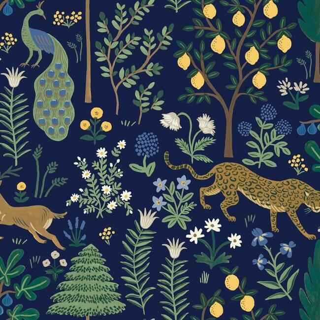 Menagerie Blue Peel & Stick Wallpaper - York Wallcoverings - PSW1323RL - York Wallcoverings Wallpaper