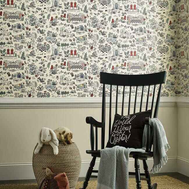 Wonderland Pastel Peel & Stick Wallpaper - York Wallcoverings - PSW1330RL - York Wallcoverings Wallpaper