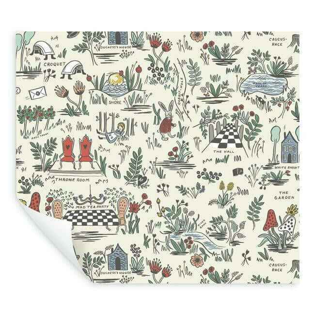 Wonderland Pastel Peel & Stick Wallpaper - York Wallcoverings - PSW1330RL - York Wallcoverings Wallpaper