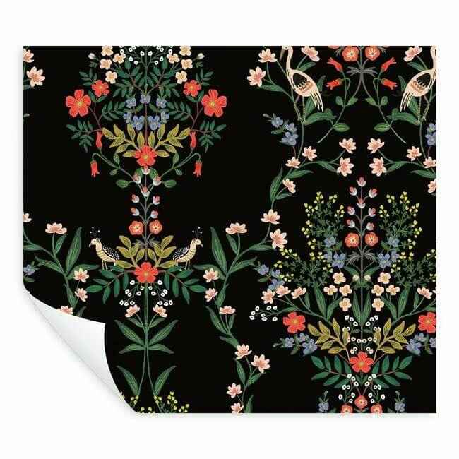Luxembourg Black Peel & Stick Wallpaper - York Wallcoverings - PSW1326RL - York Wallcoverings Wallpaper